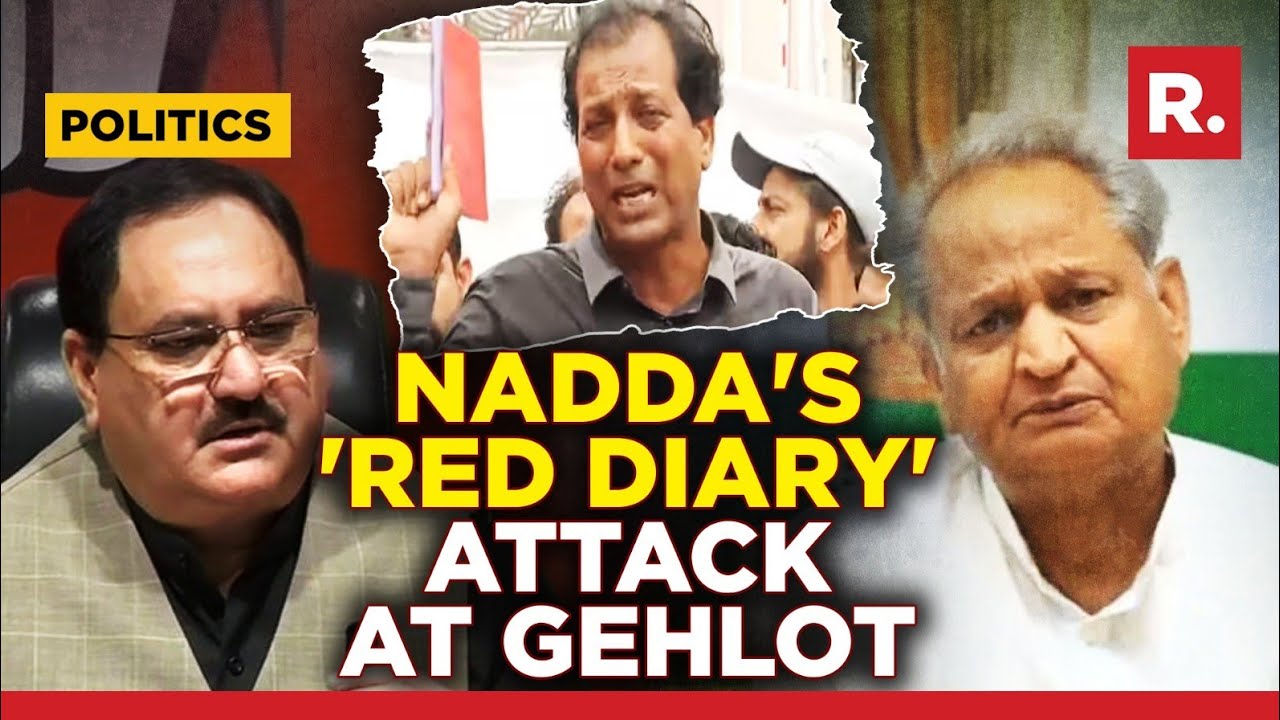JP Nadda Raps Gehlot Govt Over Corruption In Rajasthan, Cites 'Red Diary' Controversy