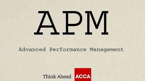 Intro to Advanced Performance Management - APM (ACCA - P5) at Global Fin X by Prof. Sai Manikanta