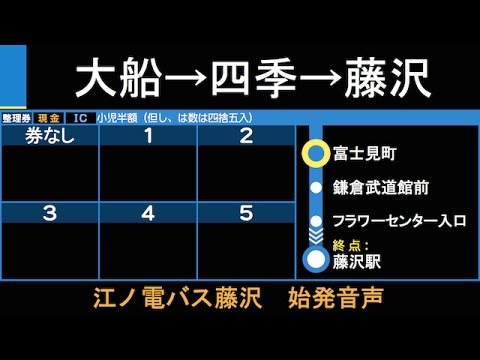 江ノ電バス N6系統 藤沢駅行 始発音声