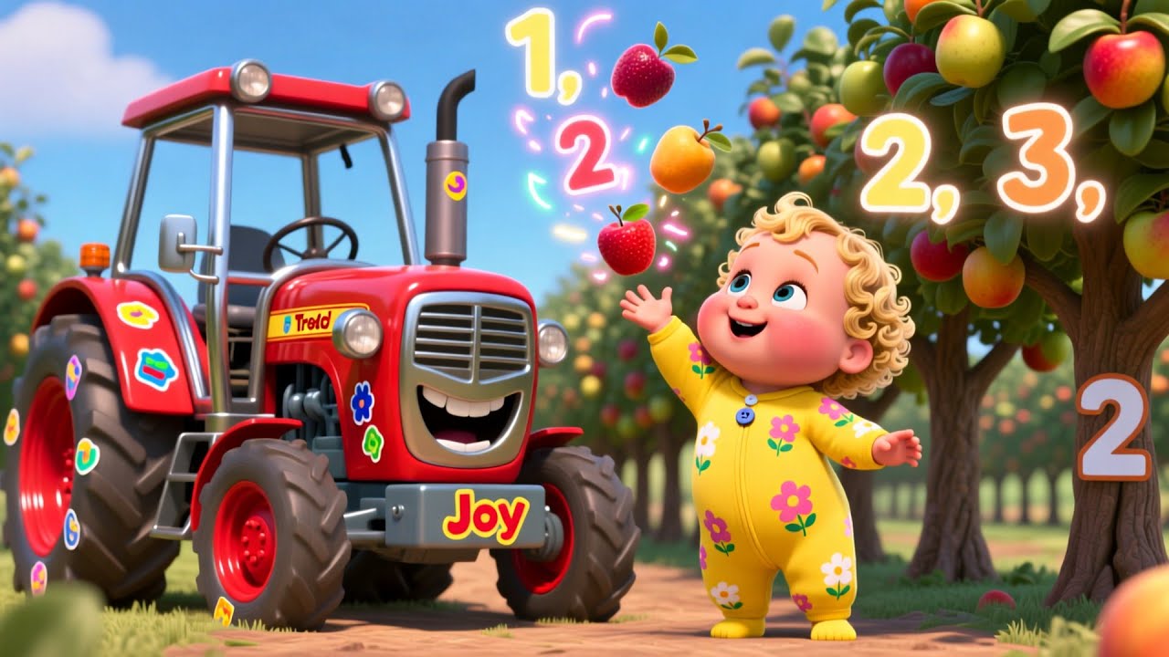 Farm Tractor Boom Boom Ride 🚜💥 Fun Numbers & ABC Song | Educational Video for Kids