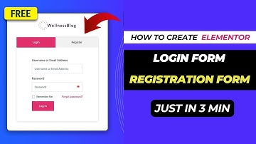 How to Create a Login / Registration Form in Elementor