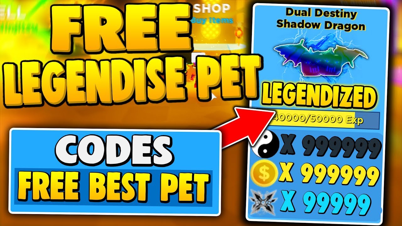 NEW* INSANE *FREE UPDATE PET* CODES in NINJA LEGENDS (ROBLOX) 