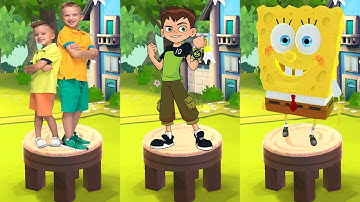 Tag with Ryan SpongeBob SquarePants VS Vlad & Niki Run VS Ben 10 Up To Speed All Characters Unlocked