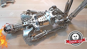 Build The Terminator T-800 Issue 103 - Affix The  Chest & Attach Spring Tube Details (Speed Build)