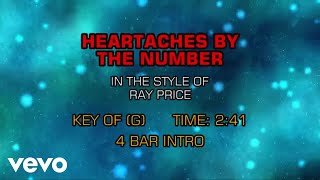 Video thumbnail of "Ray Price - Heartaches By The Number (Karaoke)"