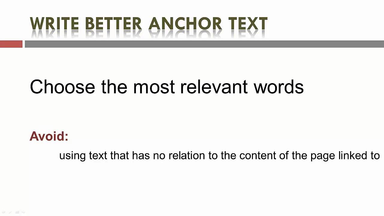 Search Engine Optimization: Anchor Text