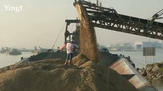 Barge Loading And Unloading 5000 Tons Of River Sand - Ying1