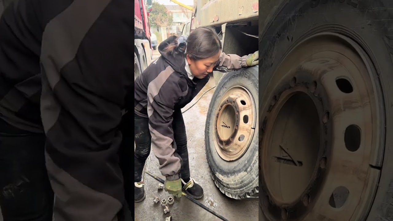 给老板换个备胎#换轮胎 #流动补胎 #补胎