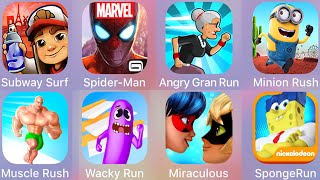 Minion Rush,AngryGranRun,Spiderman Unlimited,Subway Surf,Muscle Rush,Wacky Run,Miraculous,Sponge Run screenshot 4