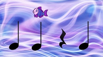 Quarter Note and Rest Play Along - Easy - Fish Theme