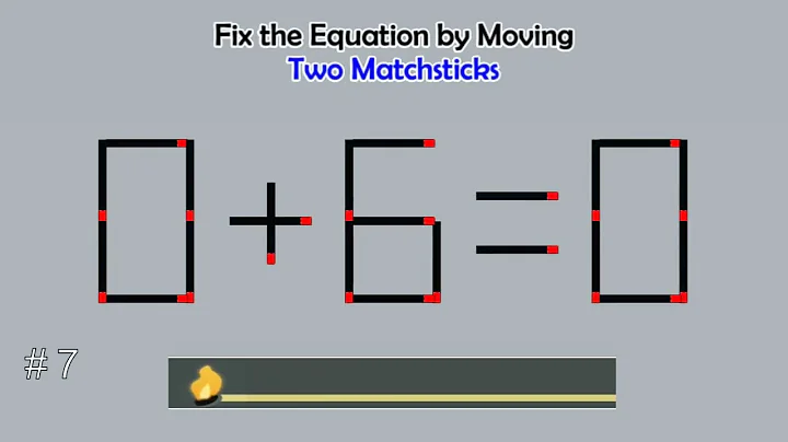 Matchstick Studio #  | Fix the math equation by moving one or two matchsticks |Logic puzzles