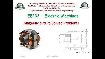 Electric machines: Magnetic Circuit Solved problem N#5 (Zoom meeting 29/08/2020)