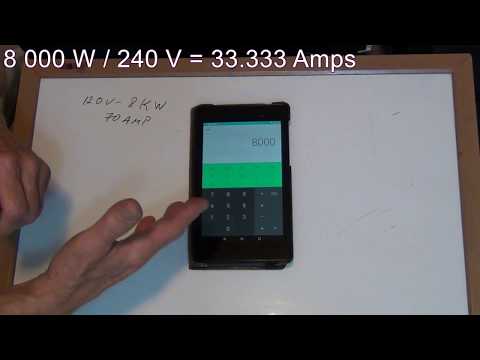 Comment convertir watts KW à Ampère sur 3 phasage 480 V