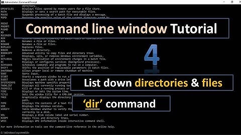 Command Line Window Tutorial|dir command|Command Prompt Basics in Hindi