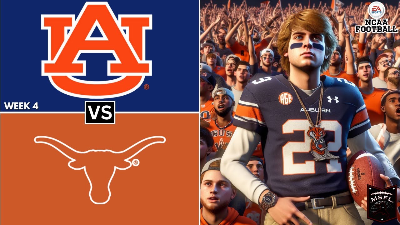 MSFL College Football Series Texas vs Auburn Week 4, Season 1