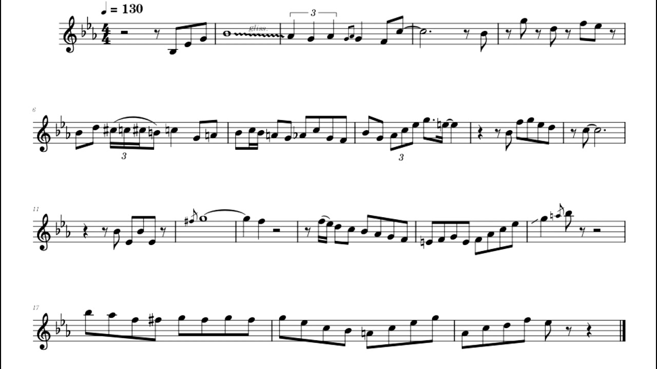 Corner Pocket Trumpet Solo Transcription