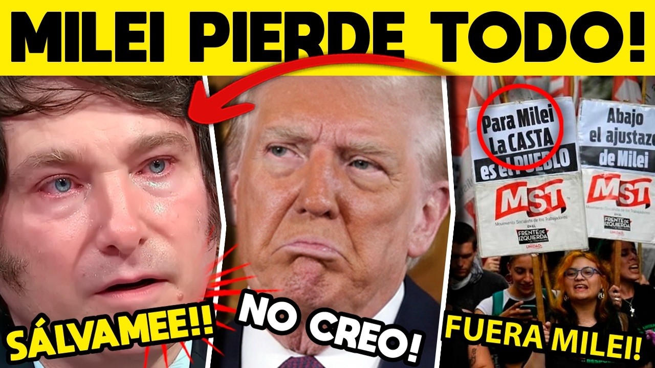 MILEI PIERDE TODO! HUYE A EEUU. HUELGAS MASIVAS EN ARGENTINA