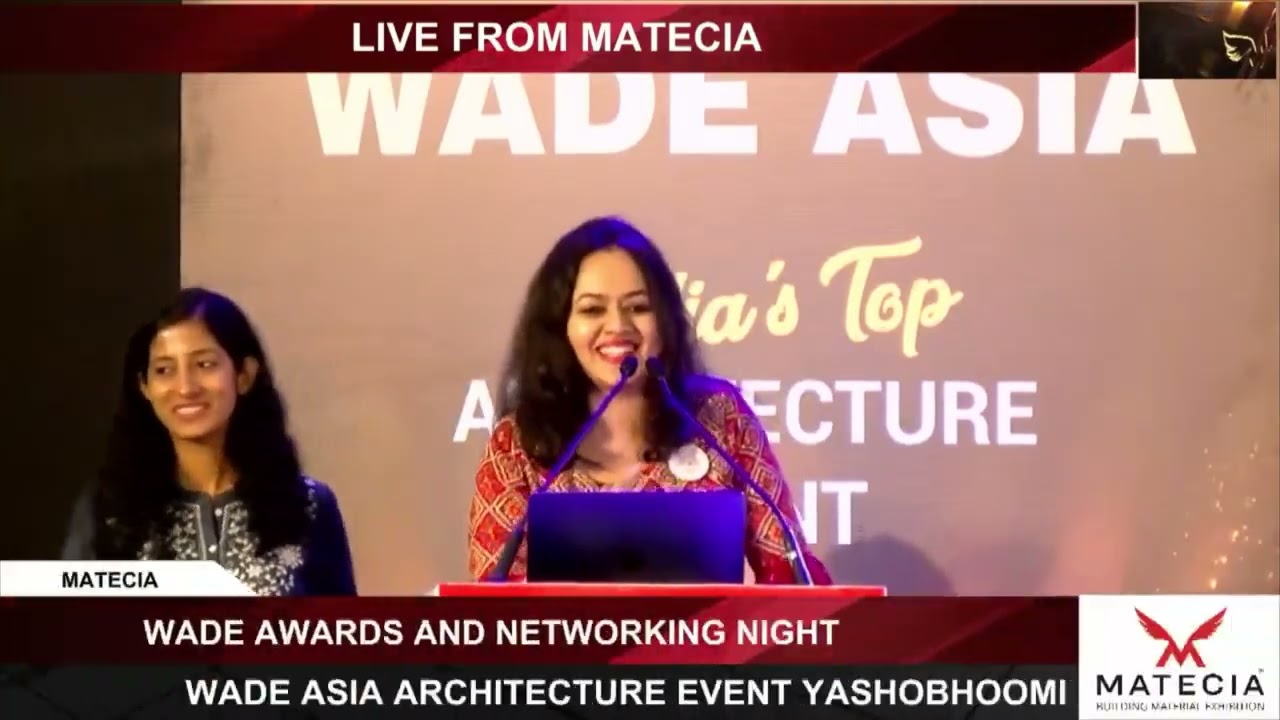 Event Emcee for the World’s largest award show for women architects, interior designers and artists: WADE ASIA