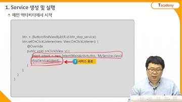 Android Application 프로그래밍 중급 25강 Service  | T아카데미