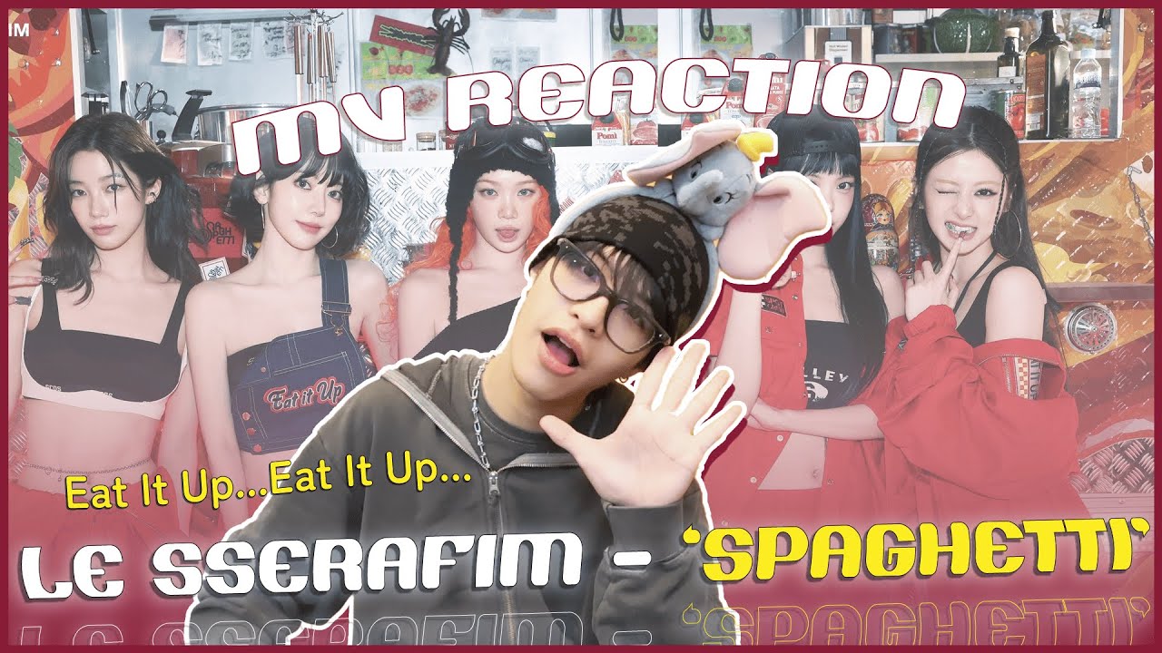LE SSERAFIM - 'SPAGHETTI (feat. j-hope of BTS)' MV Reaction！洪恩採在MV裡吐了。