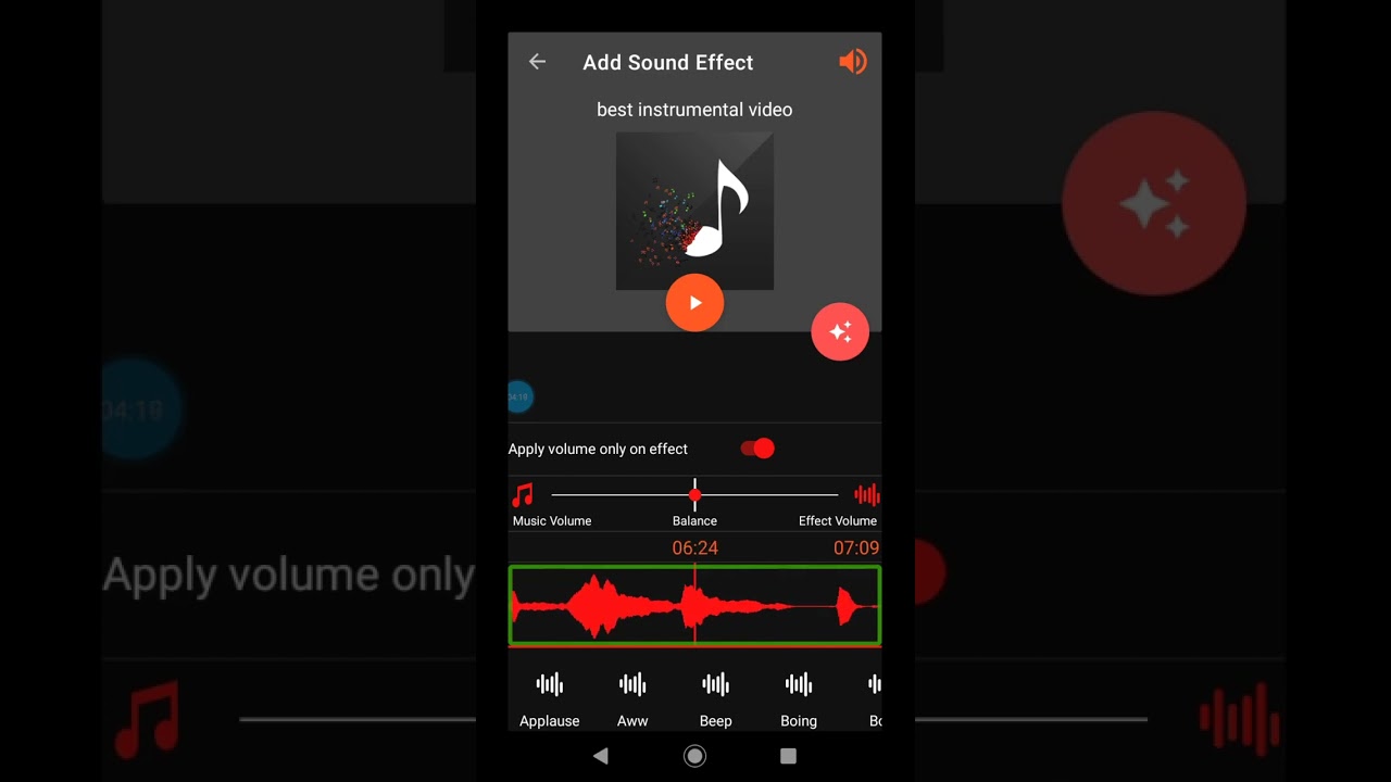 how to add FX in audio with TalkBack for blind user