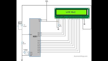 LCD Interfacing with 8051 microcontroller || Keil || proteus