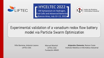 Experimental validation of a vanadium redox flow battery model via Particle Swarm Optimization