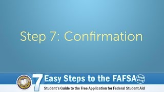 Step 7 - Confirmation