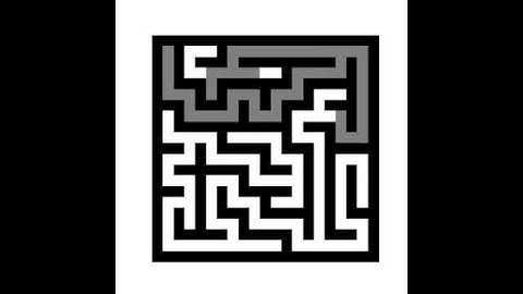 10x10 DFS maze solved with Dijkstra