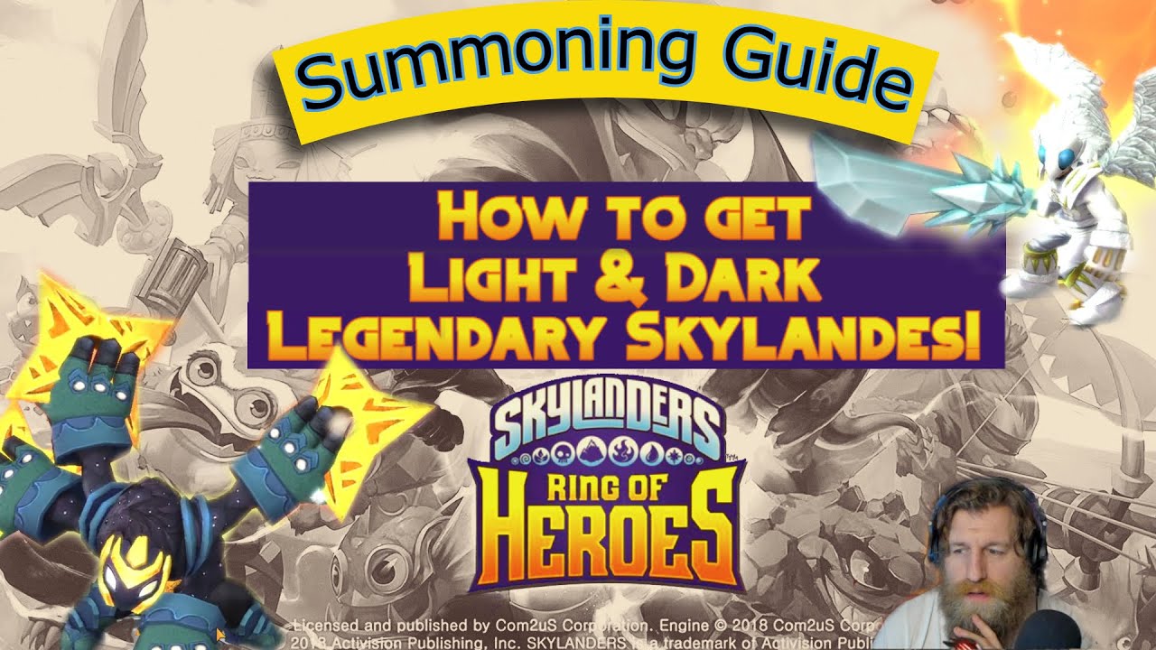 How to get Light and Dark Legendary Skylanders - Summoning Guide - Skylanders Ring of Heroes