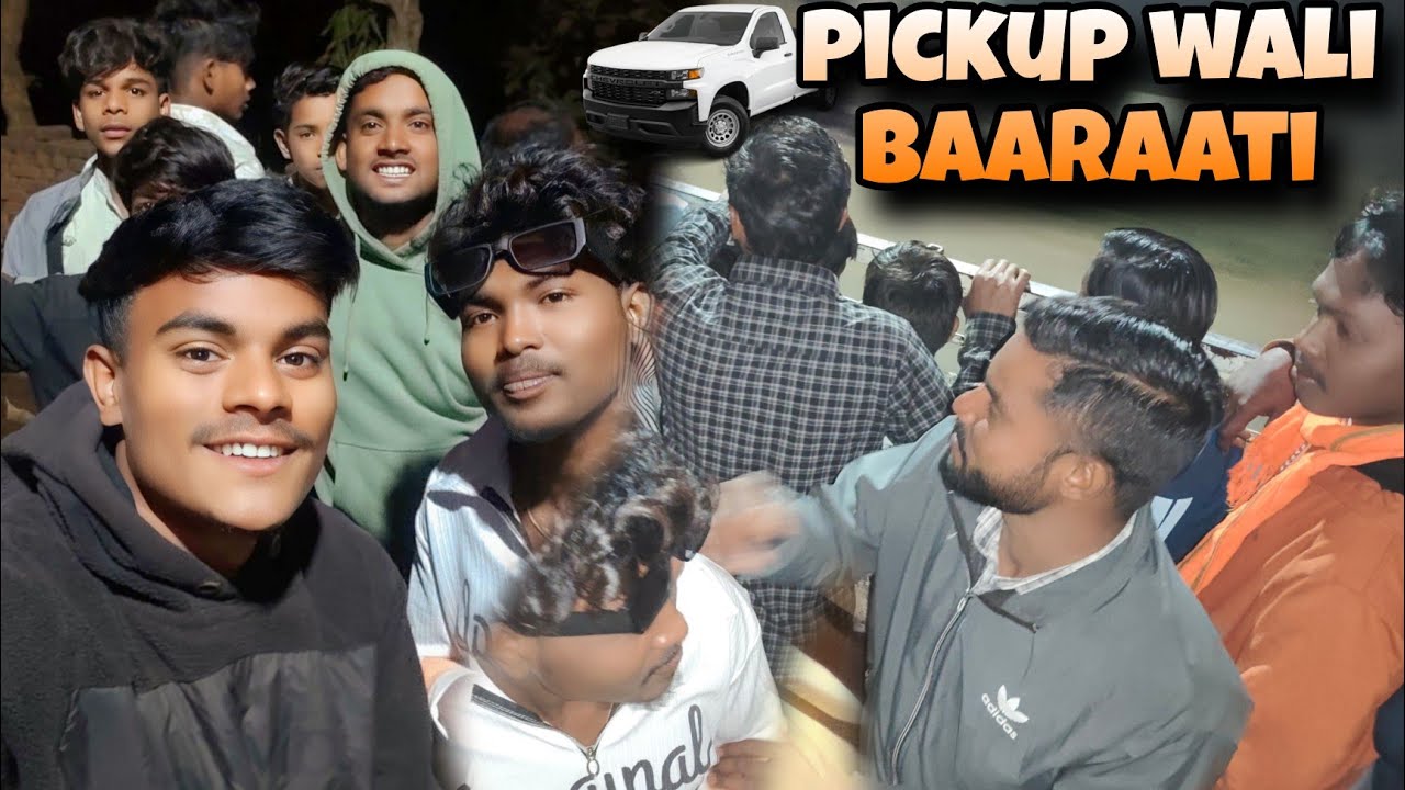Night me bhai log ke sath pickup me baaraati hm log jarahe hai 🥰 ||