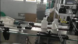 Automatic 2 heads liquid filling machine + manually put caps + twist off capping machine line