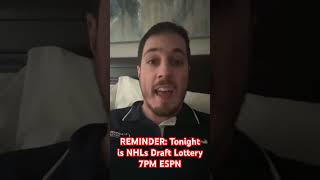 REMINDER: Tonight is NHL Draft Lottery 7pm EST on ESPN #NHL #NHLNews #NHLdraftlottery #NHLDraft2026
