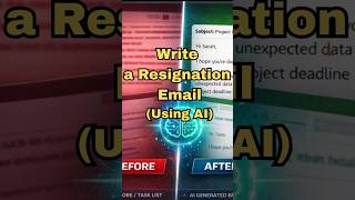 Write a Resignation Email (Using AI) #aiproductivity #chatgpt #chatgptforwork #aiworksmart #openai