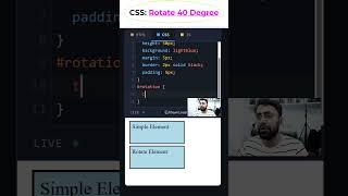 Rotate Div Element using CSS #htmltutorial #coding #csstutorial