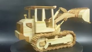 CATERPILLAR CRAWLER LOADERS | Wooden Toy Model | Wooden Made Loader | Smart Wood Ideas