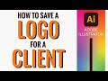 How to save a logo as different file types for a client audio