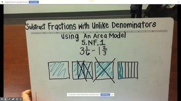 Subtracting Mixed Fractions with Unlike Denominators Using Area Models