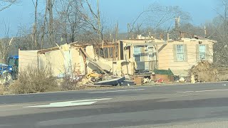 Tornado damage in Mississippi on January 10, 2020