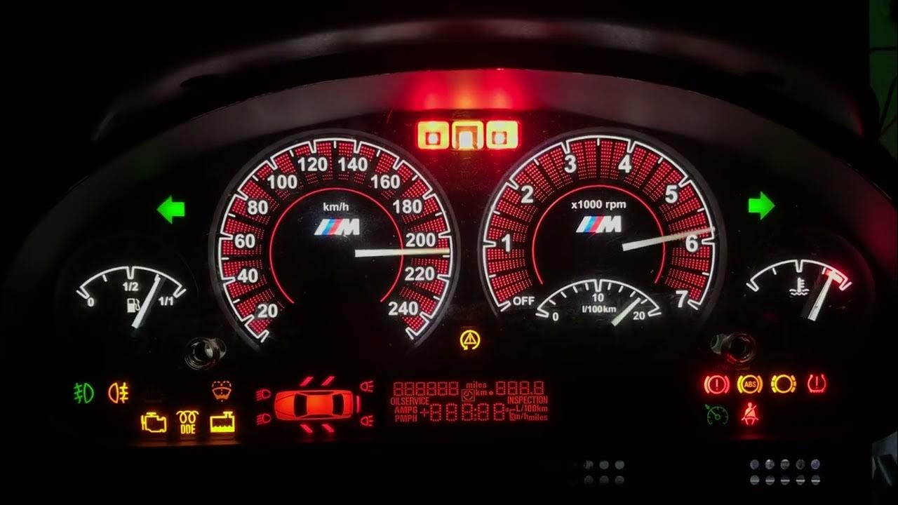 Custom gauge cluster for BMW E46 - YouTube