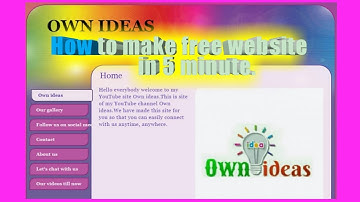 How to create site free|| own ideas