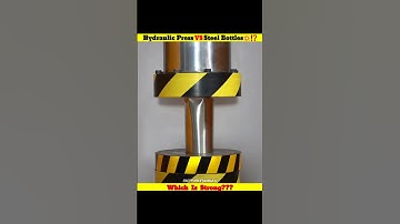 India🇮🇳 vs China🇨🇳 vs America🇺🇸 || Hydraulic Press vs Steel Bottles💥⁉️ || #shortsfeed #trending