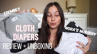 CLOTH DIAPERING | Nora's Nursery unboxing + Esembly diapers review