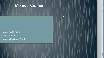 Metode Cramer//SPL//Matematika Teknik 2