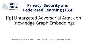 SIGIR 2024 T3.4 [fp] Untargeted Adversarial Attack on Knowledge Graph Embeddings