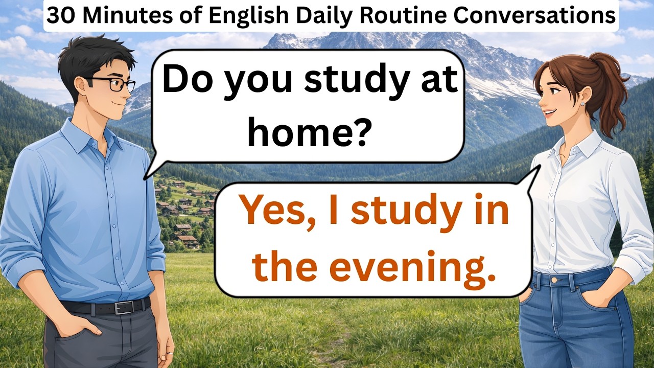 ✅ 30-Minute English Speaking Practice | Daily Routine Conversation Story