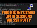 How to Find recent cPanel login sessions via SSH?