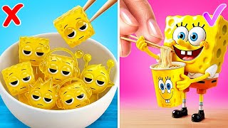DIY Sponge Bob Noodles! *Magic Makeover Craft Ideas In Bikini Bottom &amp; Fun Gadgets*