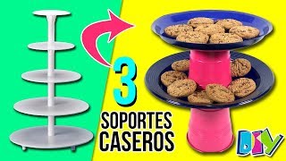 3 EXPOSITORES, Bases o Stands de CUPCAKES y Postres CASEROS súper FACILES para tus FIESTAS