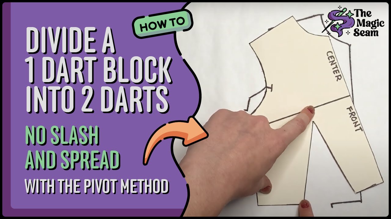 How to divide a 1 dart bodice block to 2 darts with the pivot method